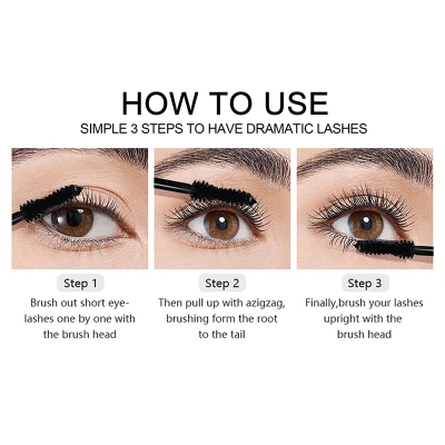 Picture of Handaiyan Black Lash Eyelash Extension Eye Lashes Brush Beauty Makeup Long-Wearing Pink Color Mascara