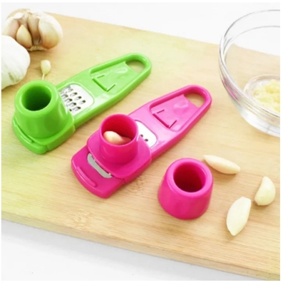 Picture of Ginger Garlic Crusher Press – Manual Garlic Grinder, Grater & Mincer | Multi-Functional Garlic Cutter, Peeler & Chopping Tool | Essential Kitchen Accessories