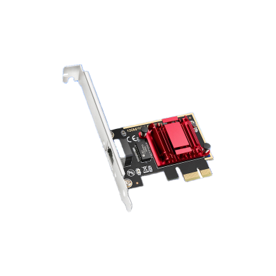 Picture of Cudy PE25 2.5 Gbps PCI Express Network Adapter - 10 Mbps / 100 Mbps / 1 Gbps / 2.5 Gbps Speed - Support Wake-On-LAN and RealWow Technology - Low-Profile and Full-Height Brackets - Windows 7 to 11, Windows Servers 2003 to 2022, and Linux compatible
