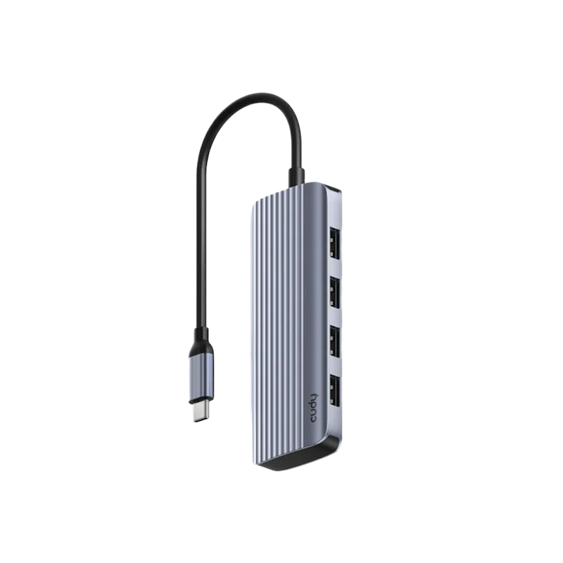 Picture of CUDY UH500 6-In-1 HDMI 4K USB-C Hub - HDMI 1.4, Upstream PD USB-C Male (5 Gbps), USB-A 3.2 Gen 1 (5 Gbps), USB-C Receiving 100W PD, PC / Mac / iPad / iPhone / Android / Nintendo - 6-In-1 HDMI 4K USB-C Hub