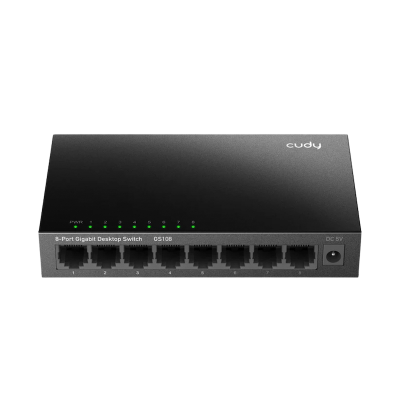 Picture of Cudy GS108 8-Port Gigabit Desktop Switch - 8× Gigabit Ethernet Ports - Max 170m Gigabit Transmission - Max 2.75W, Idle 2.2W - 4 Mbit Packet Buffer