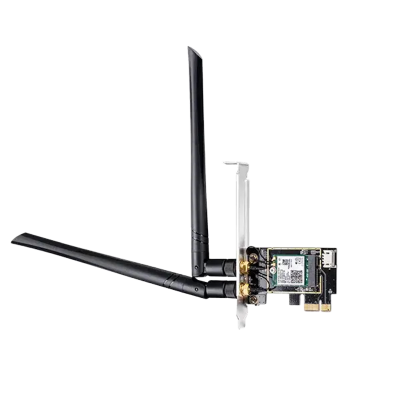 Picture of CUDY WE3000 V2 - Tri Band AX5400 Mbps WiFi 6E PCIe & Bluetooth 5.2 Adapter - Tri-Band Wi-Fi 6E - 2.4 Gbps + 2.4 Gbps + 574 Mbps WiFi - Bluetooth 5.3 - Works on Windows 10/11 - Intel AX210 Module
