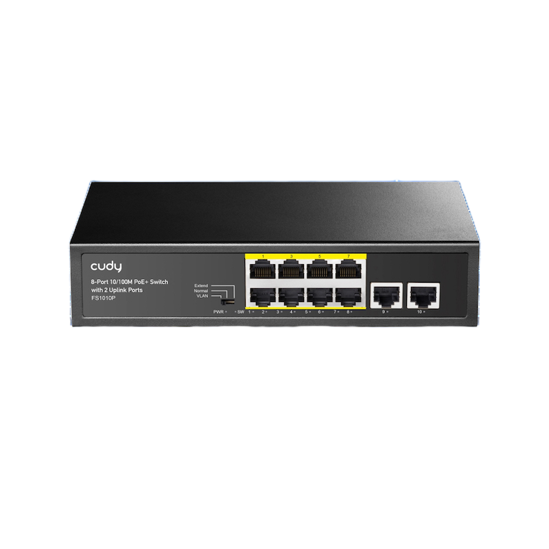 Picture of Cudy FS1010P 8-Port 10/100M PoE+ Switch with 2 Uplink Ports