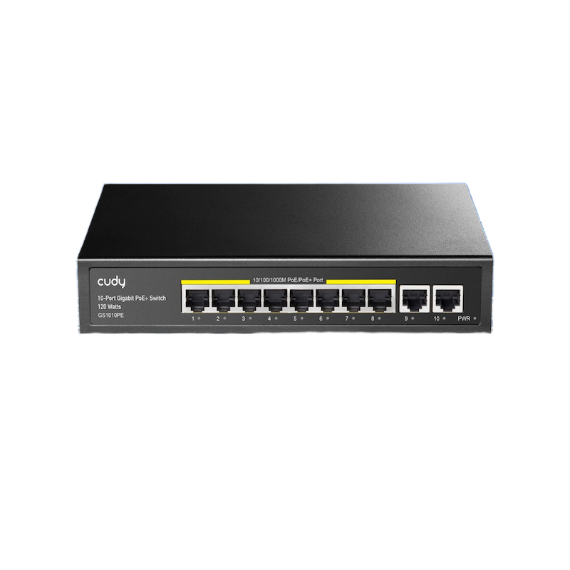 Picture of Cudy GS1010PE 8-Port 10/100/1000M PoE+ Switch with 2 Gigabit Uplink Ports