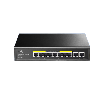 Picture of Cudy GS1010PE 8-Port 10/100/1000M PoE+ Switch with 2 Gigabit Uplink Ports