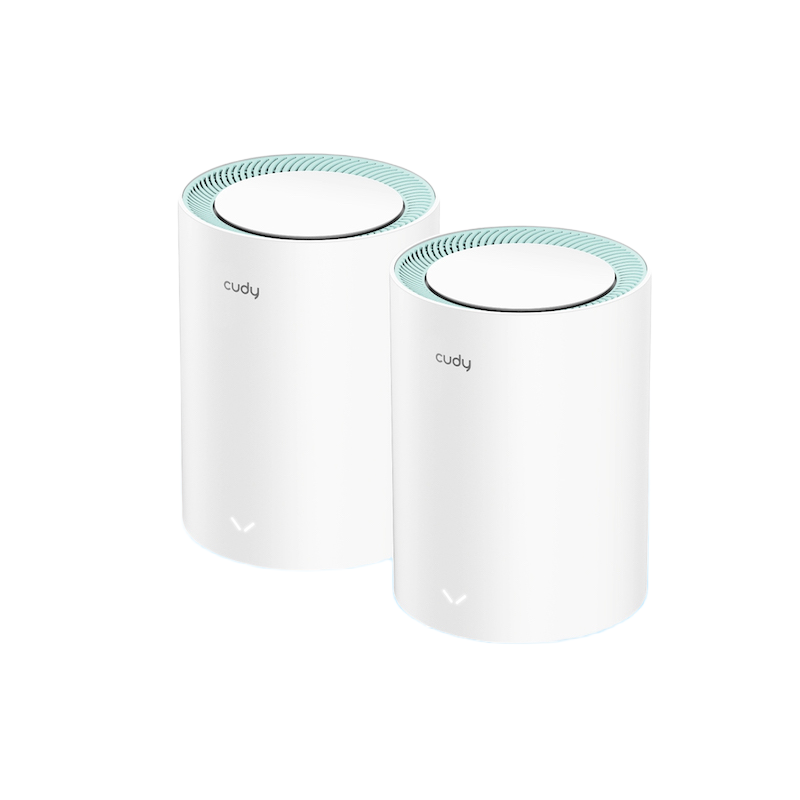 Picture of Cudy M1300 (2-Pack) AC1200 Dual Band Whole Home Wi-Fi Mesh System - 867Mbps on 5GHz and 300Mbps on 2.4GHz - 2 Gigabit Ethernet Ports - White