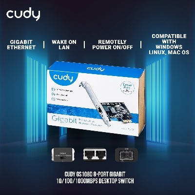 Picture of Cudy PE10 Gigabit PCI Express Network Adapter - Super Fast 10/100/1000Mbps - Wake on LAN - Compatible with Windows, Linux, macOS