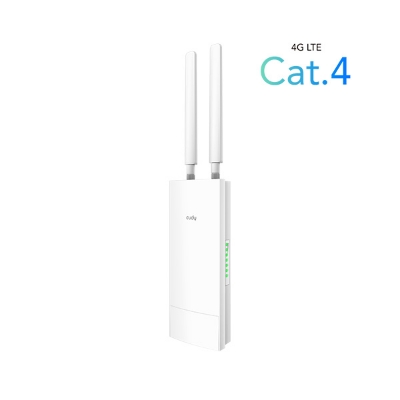 Picture of Cudy LT400 Outdoor 4G Cat4 N300 Wi-Fi Outdoor Router - Antenna: 2× Internal & 2× External Detachable Antennas - Band: 2.4GHz - Data Speed: 300Mbps - Access Control, Local Management, Remote Management, Wake on LAN - 1800sqft coverage