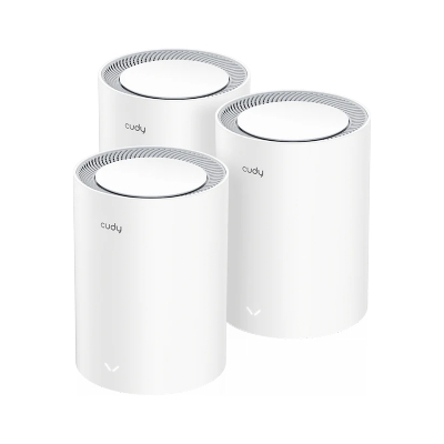 Picture of CUDY M3600 3-Pack BE3600 Dual Band Wi-Fi 7 Mesh System Router - 4-Stream Dual-Band Wi-Fi 7 - Up to 200 Connected Devices - 2882 Mbps + 688 Mbps Wi-Fi - Coverage Area: Up to 2900 sq feet Open Area - Cudy Mesh, VPN Server and Client, Cudy App, Cloud Control