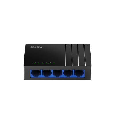 Picture of CUDY GS105D - 5-Port 10/100/1000Mbps Gigabit Desktop Switch - 5× 10/100/1000 Mbps Ports, Auto-Negotiation, Auto-MDI/MDIX - Max 140 m transmission distance with Cat 5e or higher standard cables - Power saving strategy