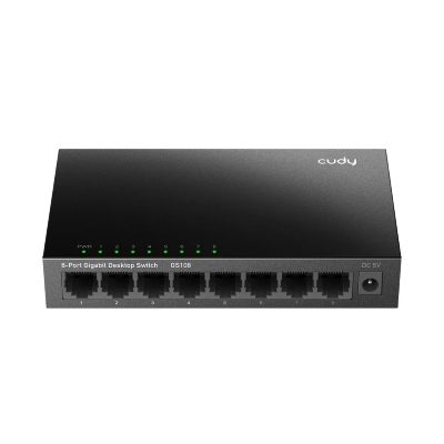 Picture of Cudy GS108 8-Port Gigabit Desktop Switch - 8× Gigabit Ethernet Ports - Max 170m Gigabit Transmission - Max 2.75W, Idle 2.2W - 4 Mbit Packet Buffer