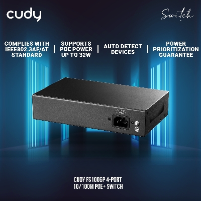 Picture of Cudy FS1006P 4-Port 10/100M PoE+ Switch