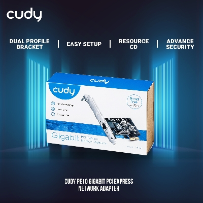 Picture of Cudy PE10 Gigabit PCI Express Network Adapter - Super Fast 10/100/1000Mbps - Wake on LAN - Compatible with Windows, Linux, macOS