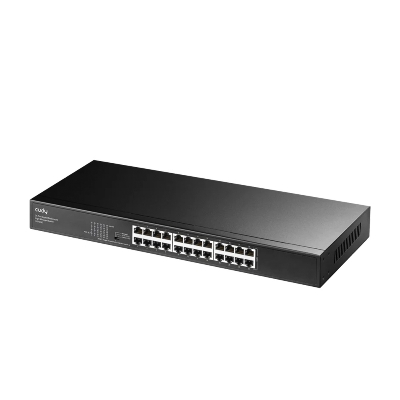 Picture of CUDY GS1024E 24-Port Gigabit Rackmount Light Managed Switch - 24× GbE Ports - Web Management, SNMP - VLAN (802.1Q/MTU/Voice/Port-Based) - Port Mirror, Static Aggregation, etc - Managed/VLAN/Extend Preset Modes
