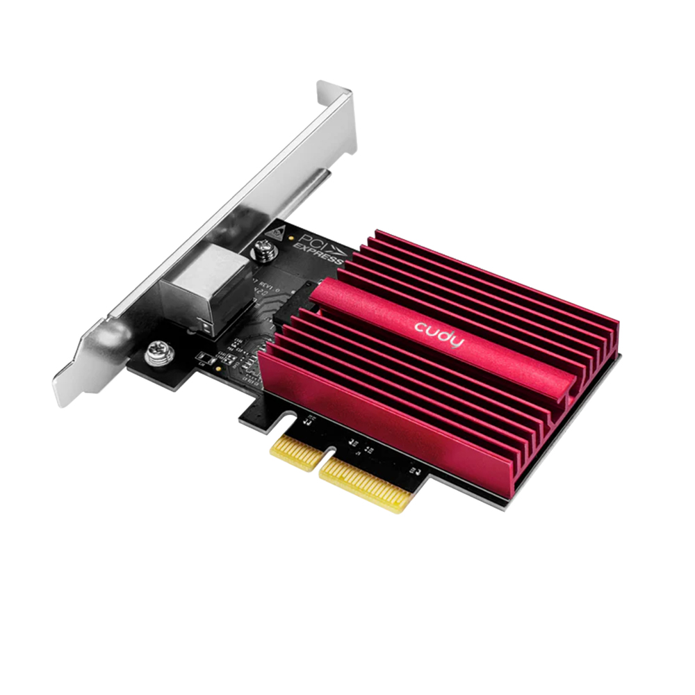 Picture of CUDY PE10G 10 Gbps PCI-E Ethernet Adapter - 10 Gbps Ethernet Port - 10G/5G/2.5G/1G/100M/10M - Wake on LAN, Flow Control - PC, Servers, Synology NAS, etc - Windows, Linux, DSM, etc