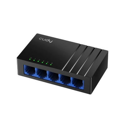 Picture of CUDY GS105D - 5-Port 10/100/1000Mbps Gigabit Desktop Switch - 5× 10/100/1000 Mbps Ports, Auto-Negotiation, Auto-MDI/MDIX - Max 140 m transmission distance with Cat 5e or higher standard cables - Power saving strategy