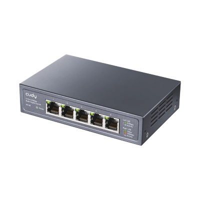 Picture of CUDY HS105 - 5-Port 2.5Gbps Unmanaged Switch - 5× 2.5G Ethernet Ports - Max 10.5W, Idle 4.7W - 119×85×28 mm (4.69×3.35×1.1") - IGMP Snooping, Loop Prevention - Desktop, Rack-Mount