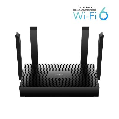 Picture of Cudy WR1500 AX1500 Dual-Band Gigabit Wi-Fi 6 Router - 4× Fixed Omni-Directional Antennas - Dual Band -  1201 Mbps (5 GHz), 300 Mbps (2.4 GHz) - OFDMA, Beamforming and MU-MIMO