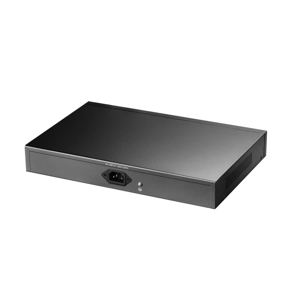 Picture of Cudy GS1018PS2 16-GbE PoE Switch with 2 Uplink GbE and 2 Uplink SFP - 16× GbE with 802.3at/af Mode A PoE - 200W Power Supply - 2× Uplink GbE + 2× Uplink SFP - Watchdog under Extend Mode