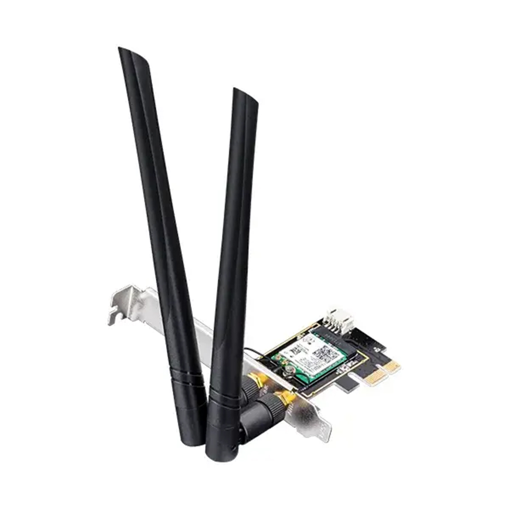 Picture of CUDY WE3000 V2 - Tri Band AX5400 Mbps WiFi 6E PCIe & Bluetooth 5.2 Adapter - Tri-Band Wi-Fi 6E - 2.4 Gbps + 2.4 Gbps + 574 Mbps WiFi - Bluetooth 5.3 - Works on Windows 10/11 - Intel AX210 Module