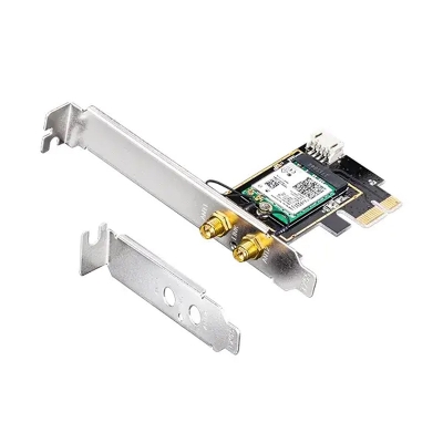 Picture of CUDY WE3000 V2 - Tri Band AX5400 Mbps WiFi 6E PCIe & Bluetooth 5.2 Adapter - Tri-Band Wi-Fi 6E - 2.4 Gbps + 2.4 Gbps + 574 Mbps WiFi - Bluetooth 5.3 - Works on Windows 10/11 - Intel AX210 Module