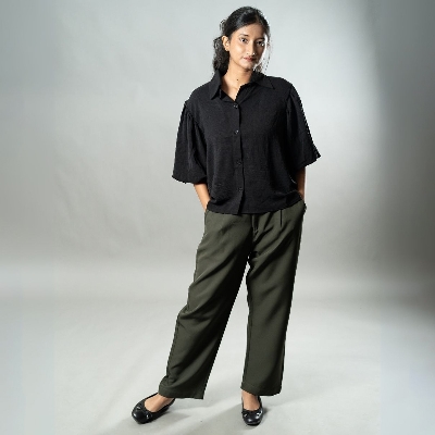 Picture of Mad Koffee Airy Drapes Shirt Top for Women – Eclipse