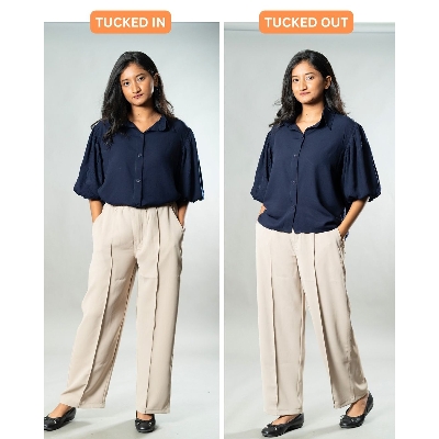 Picture of Mad Koffee Airy Drapes Shirt Top for Women – Deep Sea