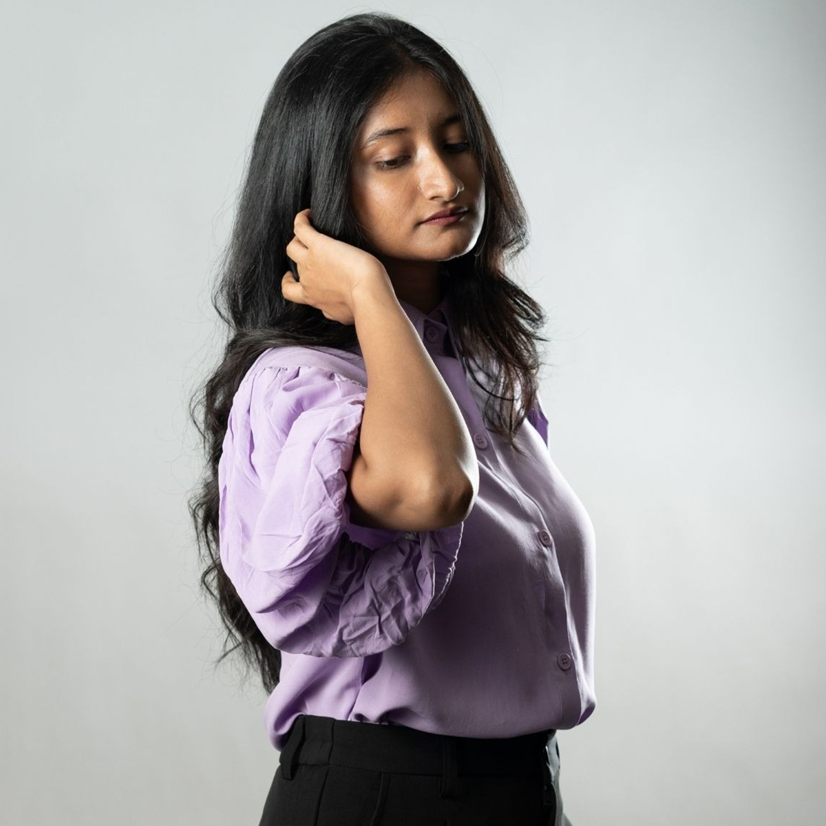 Picture of Mad Koffee Airy Drapes Shirt Top for Women – Bloom