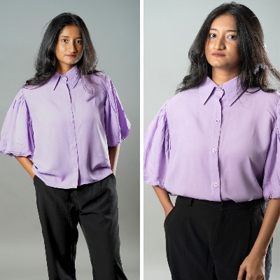 Picture of Mad Koffee Airy Drapes Shirt Top for Women – Bloom