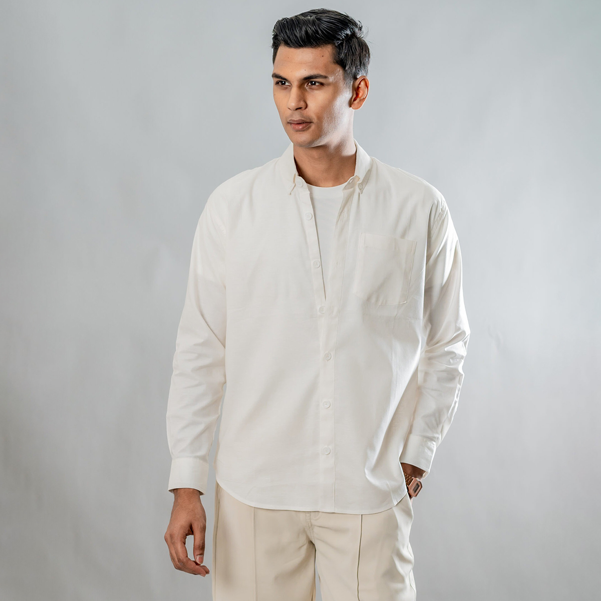 Picture of Mad Koffee Button-Down Oxford Shirt – Storm White