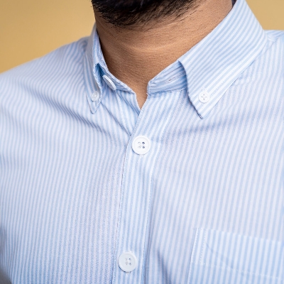 Picture of Mad Koffee Men’s AirLight Button-down Shirts – Light Blue Stripes