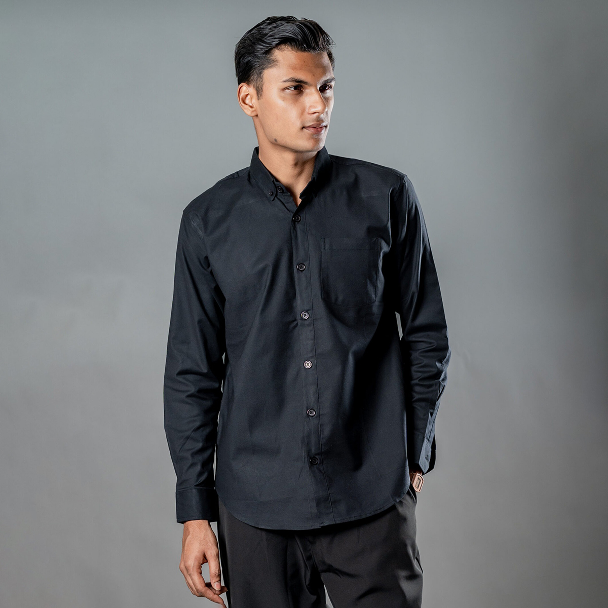 Picture of Mad Koffee Button-Down Oxford Shirt – Carbon Black