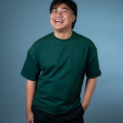 Picture of Mad Koffee Oversized Drop Shoulder T-Shirt Dark Green