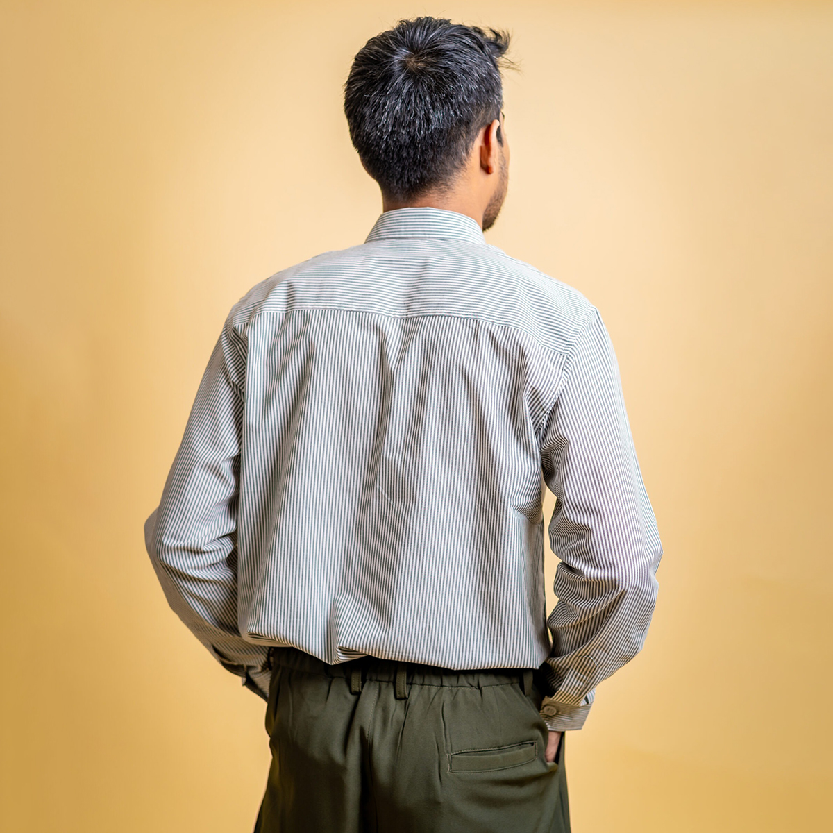 Picture of Mad Koffee Men’s AirLight Button-down Shirts – Grey Striped