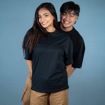 Picture of Mad Koffee Oversized Drop Shoulder T-Shirt Black