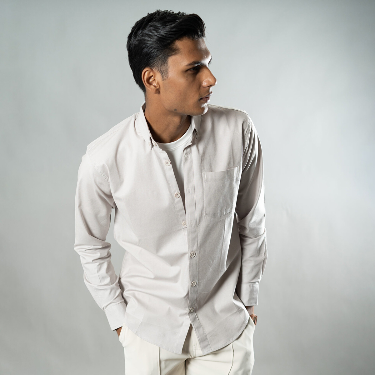 Picture of Mad Koffee Button-Down Oxford Shirt – Vanilla Cream