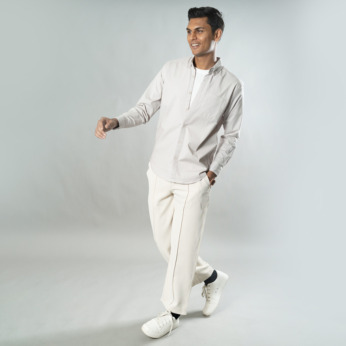 Picture of Mad Koffee Button-Down Oxford Shirt – Vanilla Cream