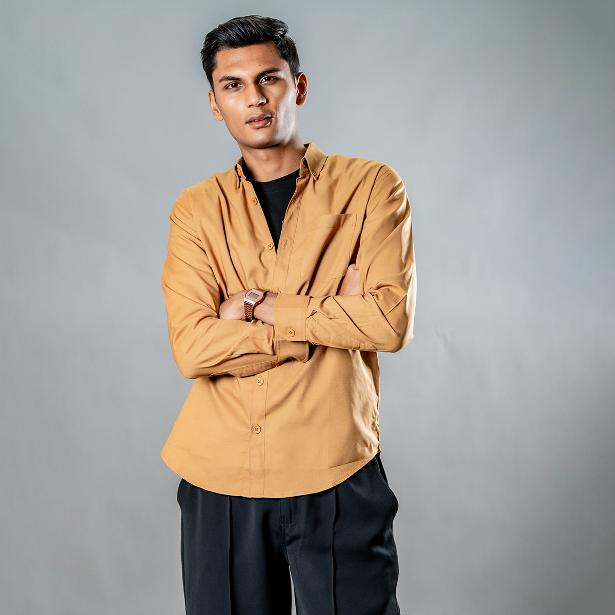 Picture of Mad Koffee Button-Down Oxford Shirt – Mocha Dust