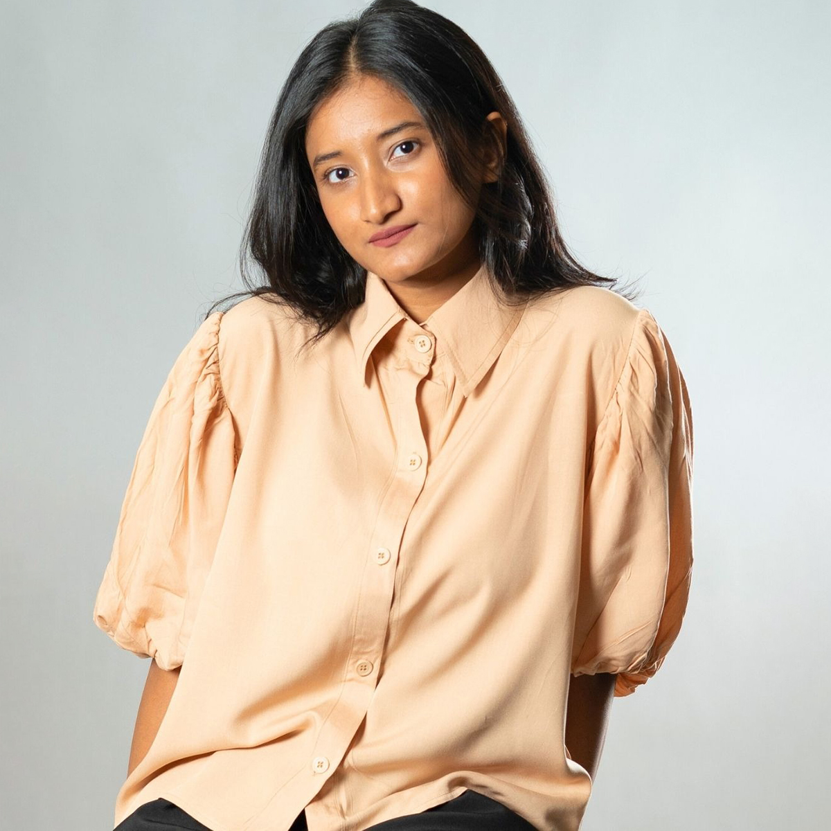 Picture of Mad Koffee Airy Drapes Shirt Top for Women – Sunset