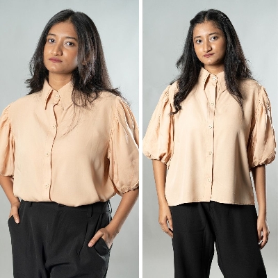 Picture of Mad Koffee Airy Drapes Shirt Top for Women – Sunset