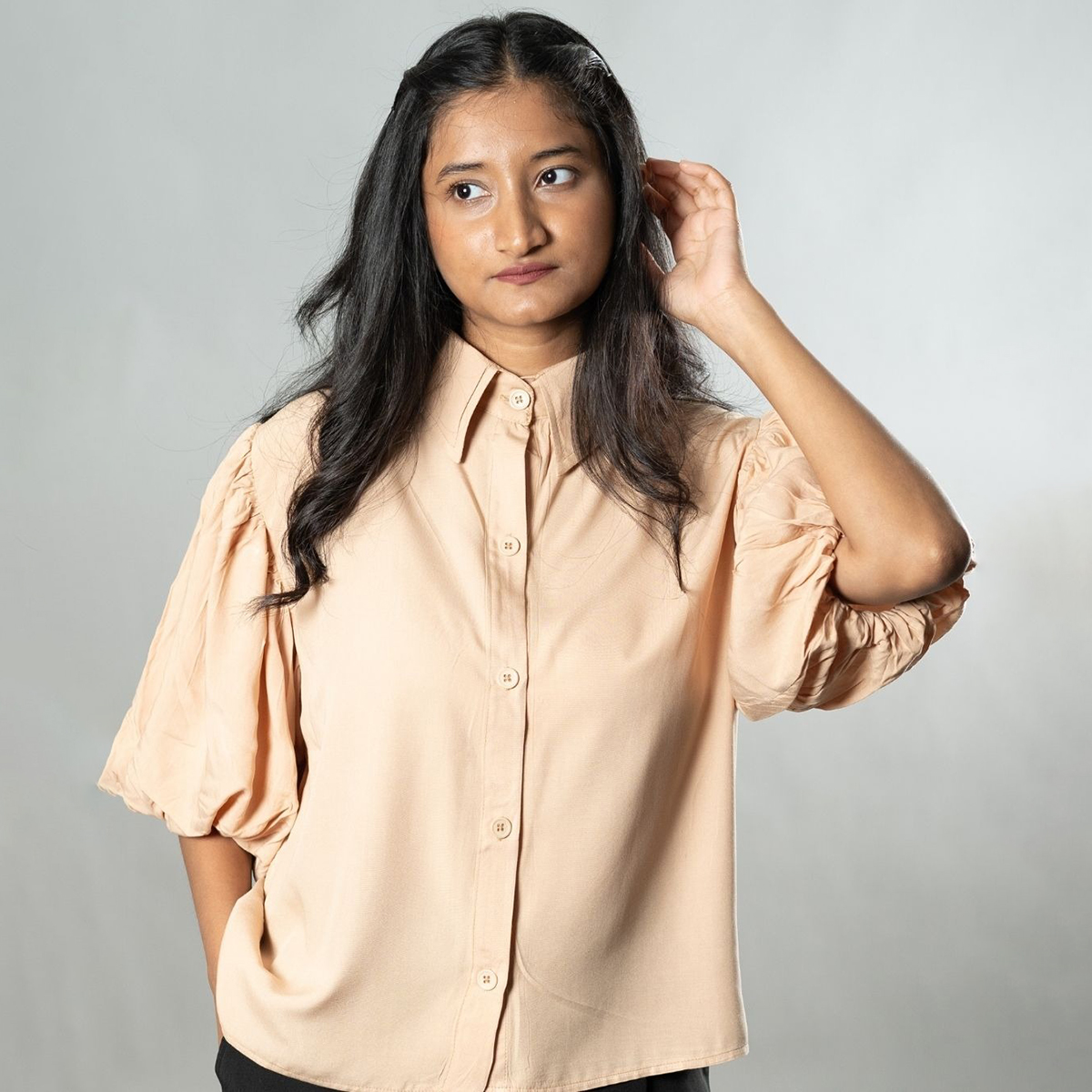 Picture of Mad Koffee Airy Drapes Shirt Top for Women – Sunset