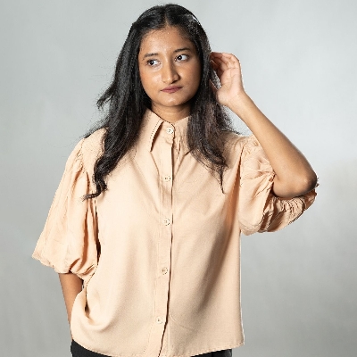 Picture of Mad Koffee Airy Drapes Shirt Top for Women – Sunset