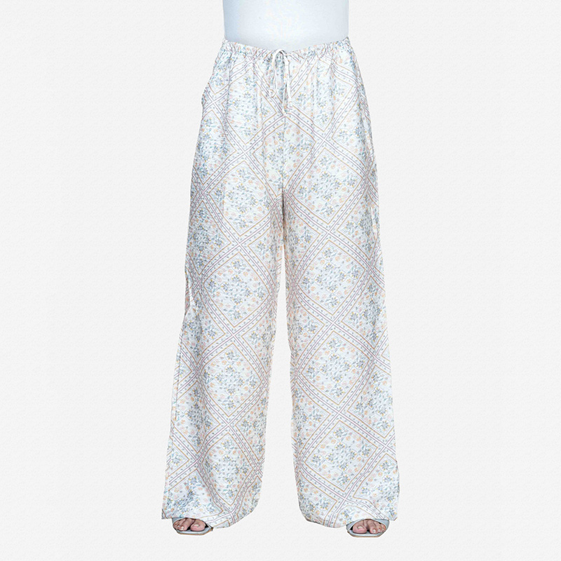 Picture of TORR White Aop Womens Palazzo