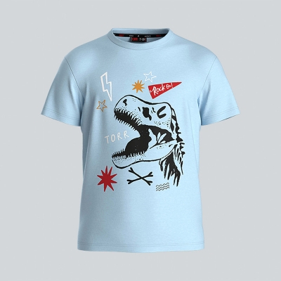Picture of TORR Blue Solid Boys T-shirt