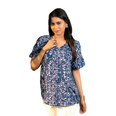 Picture of TORR Blue AOP Women's Top