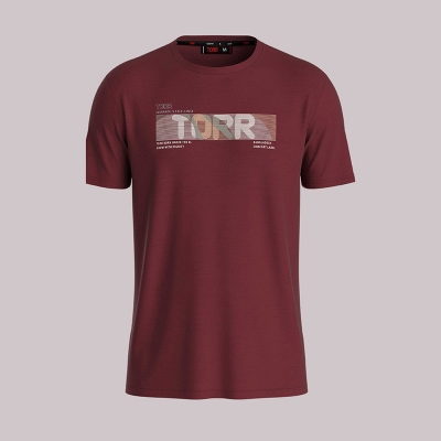 Picture of TORR Maroon Men's Activewear T-shirt