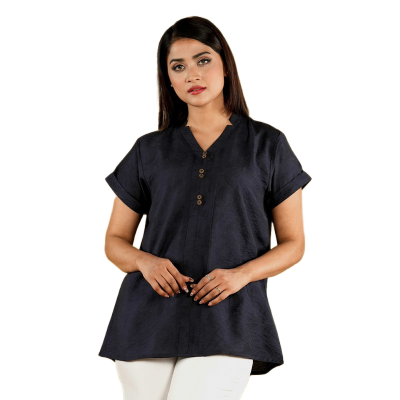 Picture of TORR Navy Blue Women's Crop Top