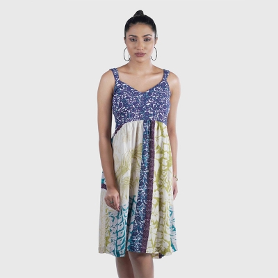 Picture of TORR Navy Aop Women's Long Top