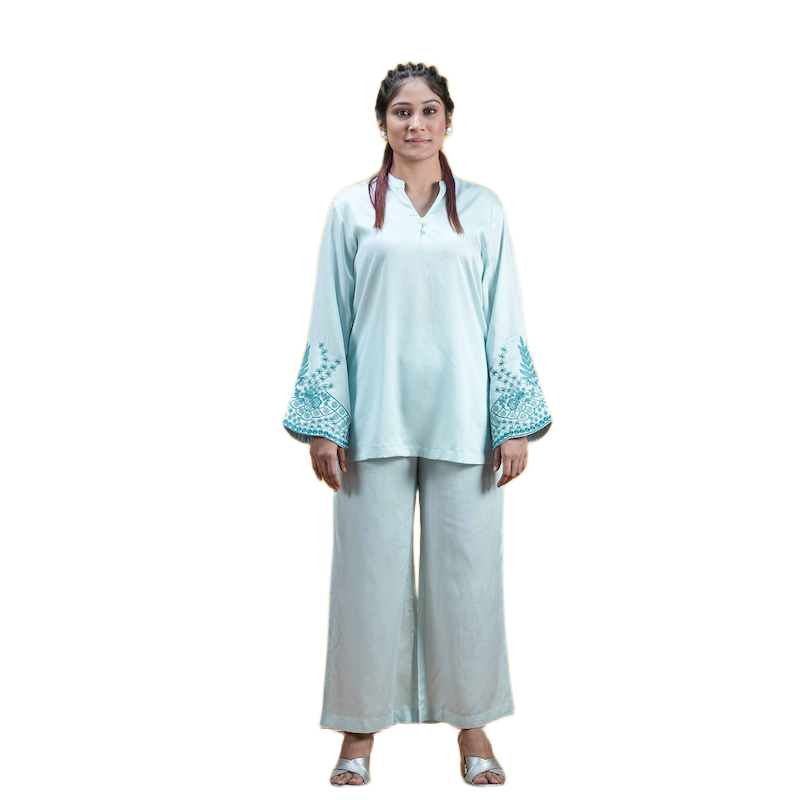 Picture of TORR Sky Blue Women's Co-Ord Set