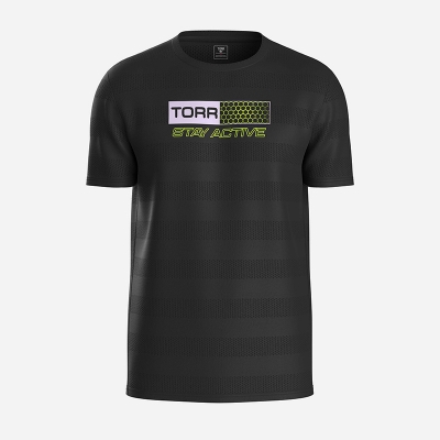Picture of TORR Black Men's Activewear T-shirt